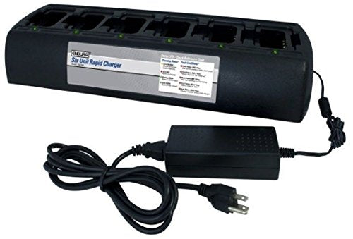 Power Products TWC6M + 6 TWP-MT16 6 Unit Bank Gang Rapid Charger for Motorola XPR6500 XPR6300 XPR6350 XPR6550 XPR6580 and More