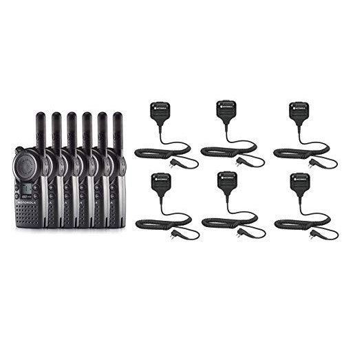 CLS1110 UHF 1 Watt 1 Channel Lightweight Radio and HKLN4606 Speaker Microphone (6 Pack)