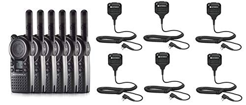 CLS1110 UHF 1 Watt 1 Channel Lightweight Radio and HKLN4606 Speaker Microphone (6 Pack)