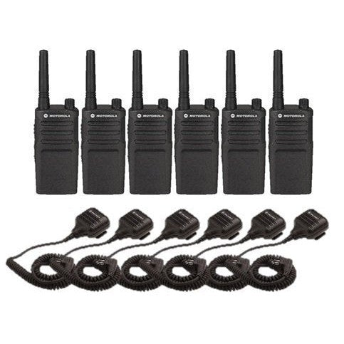 6 Pack Motorola RMU2040 Radios with Speaker Mics