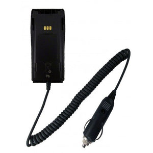 Battery ELI3688 Eliminator with Coiled Cord and 12 Volt auto Cigarette Adapter Plug for Motorola radios