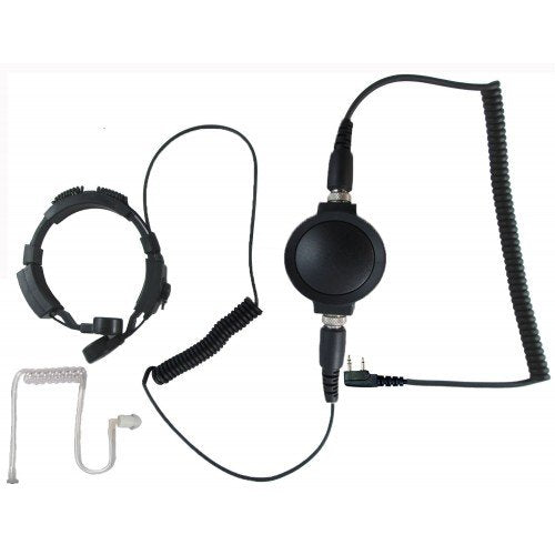 Throat mic Headset for Kenwood radios with Standard Two pin Connector