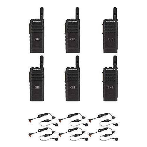 SL300-U-SC-99 UHF 403-470MHz 99 Channel 3 Watt Digital DMR Display Radio with PMLN7156 Earbud (6 Pack)