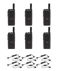 SL300-U-SC-99 UHF 403-470MHz 99 Channel 3 Watt Digital DMR Display Radio with PMLN7156 Earbud (6 Pack)