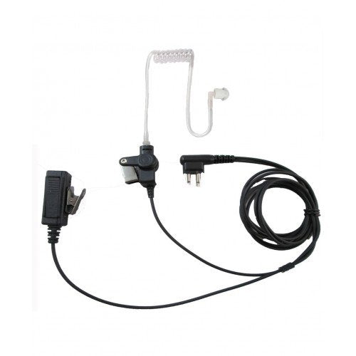 Two Wire Surveillance Headset with Push to Talk for Motorola CP200 CP185 PR400 P1225 GP300