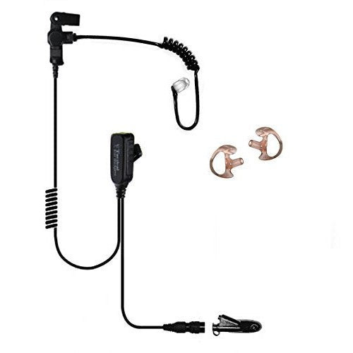 Tactical Ear Gadgets Hawk Lapel Microphone with Quick Release for Motorola HT1250 HT750 HT1550 (Black Tube)