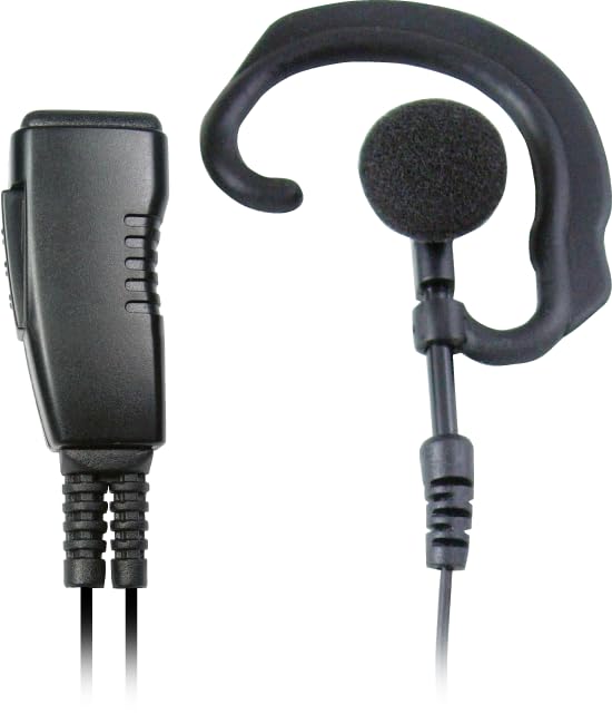 Pryme® LMC-1EH42 Responder Pro-Grade Lapel Mic w/Soft Earhook Earphone - Fits: Vertex 1-Pin Screws to Radios