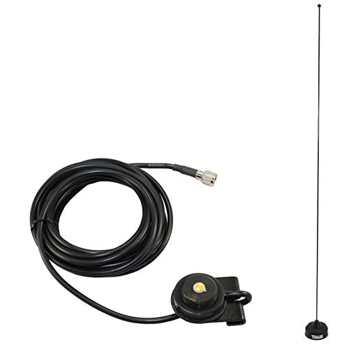New Tram Browning Black 1121 ¼ wave NMO Pre Tuned Quarter Wave VHF Antenna and 17Ft of RG-58 Coax Cable 1247 Trunk Mount With a MUHF Connector at the End. VHF 150-162 MHz Antenna Kit with RG58 MUHF Cable Mount Motorola Mobile CM300 CDM1250 CM200 CM300 PM4