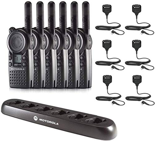 CLS1110 Radios with HKLN4606 Speaker Microphone and 56531 6-Bank Radio Charger (6 Pack)