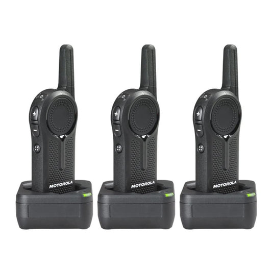 3 Pack of Motorola DLR1020 Two Way Radio Walkie Talkies