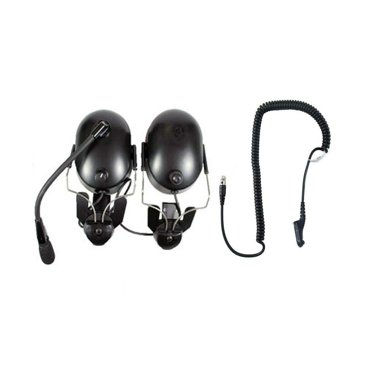 Pryme HBB-EM-HMB Dual Muff Headset Clips to Most Standard Safety Helmets for Construction Motorola XPR6550 XPR6500 XPR6350 XPR6580