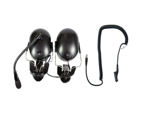 Pryme HBB-EM-HMB Dual Muff Headset Clips to Most Standard Safety Helmets for Construction Motorola XPR6550 XPR6500 XPR6350 XPR6580