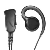 PRYME® SNP-1W-H8-BF 1-Wire Snap Swivel Earloop Earpiece for Hytera HYT PD602i PD662i PD682i X1E X1P X1PI Harris HDP250, Includes Dual-Switch Technology (DST)