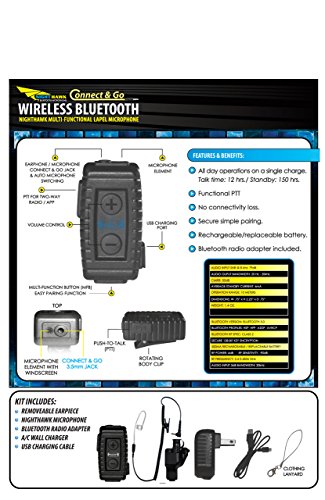 Earphone Connection BW-NT5023 Tactical Ear Gadgets BlueWi Bluetooth Mic Kit QR Adapter for Motorola Jedi/XTS GP900 HT1000, JT1000, MT2000 MTS2000 MTX900 XTS1500 XTS2500 XTS3000 XTS5000 and More