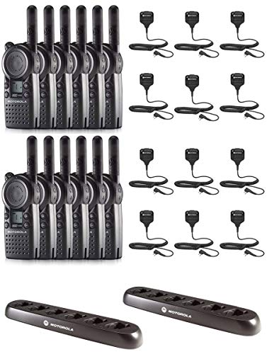 CLS1110 Radios with HKLN4606 Speaker Microphone and 56531 6-Unit Charger (12 Pack)