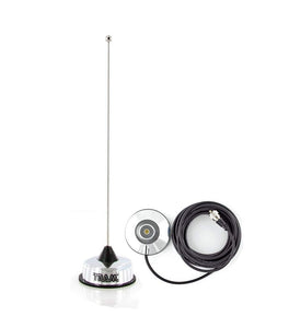 Tram 1126+1239 UHF Antenna Kit, 410-490 MHz, 1/4" Wave NMO Pre Tuned, Mag Mount, 17Ft Coax Cable.