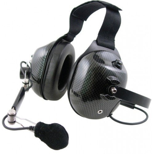 Pryme HDS-EMC Carbon Fiber Dual muff high Noise Behind-The-Head Headset (Requires K-Cord)