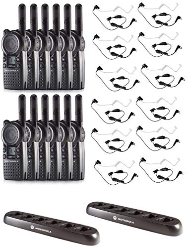 CLS1110 Radios with HKLN4601 Surveillance Headsets and 56531 6-Unit Charger (12 Pack)