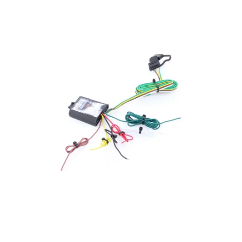 CURT C56496 4-Way Flat Trailer Connector with Powered Tail Light Converter