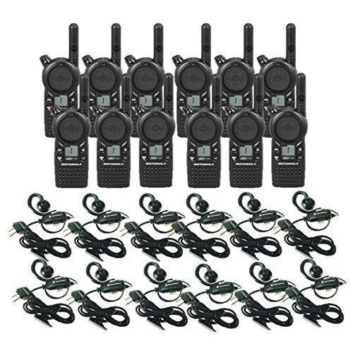 12 Pack of Motorola CLS1110 Walkie Talkie Radios with Headsets