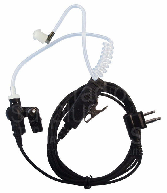 SRCommunications E346NL M1 2 Wire Nylon Surveillance Headset Motorola CP185 CP200 PR400 BPR40 CP200D