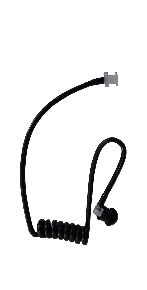 Black Coil Audio Mic Tube for Two-Way Radio Headset Kit