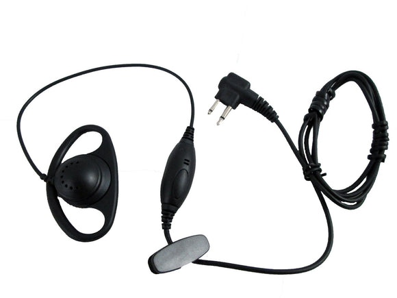 D Ring Shape earpiece with Push to Talk for Motorola CLS1410 RDX CP200 XTN XV1100 RDU2020