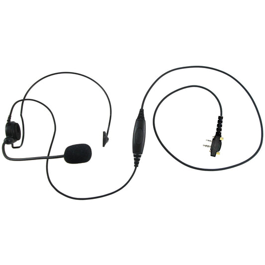 SRCommunications Single Behind The Head Headset E395 S6 with Boom mic for Icom F14 F21 F24 F4011 F3001