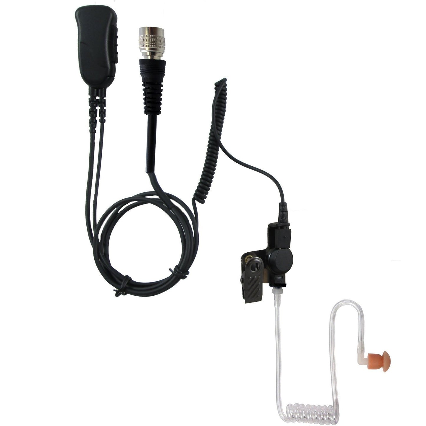 Pryme SPM-1305 QD Quick Release Police Headset W/PTT Button for Motorola Icom Kenwood Vertex Hyt