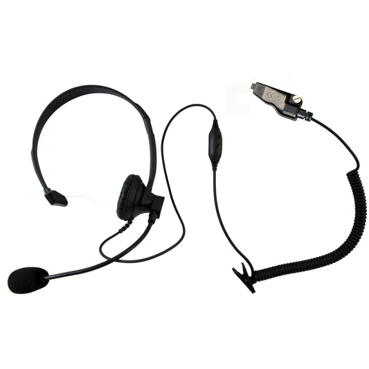 Single Ear Headset E348 K2 with Push to Talk and VOX for Kenwood radios