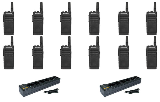 SL300-V-SC-2 VHF 136-174MHz 2 Channel 3 Watt Digital DMR Non-Display Radio with PMLN7101 Multi Unit Charger (12 Pack)