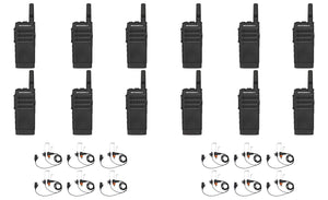 SL300-U-SC-2 UHF 403-470MHz 2 Channel 3 Watt Digital DMR Non-Display Radio with PMLN7156 Earbud (12 Pack)
