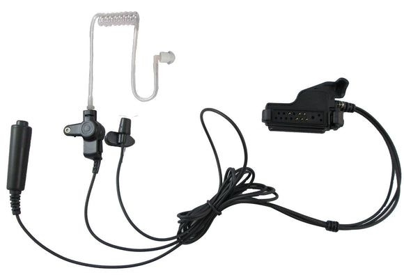 3 Wires Surveillance Headset with Push to Talk for Motorola HT1000 MTS2000 XTS3000 XTS5000 MTX