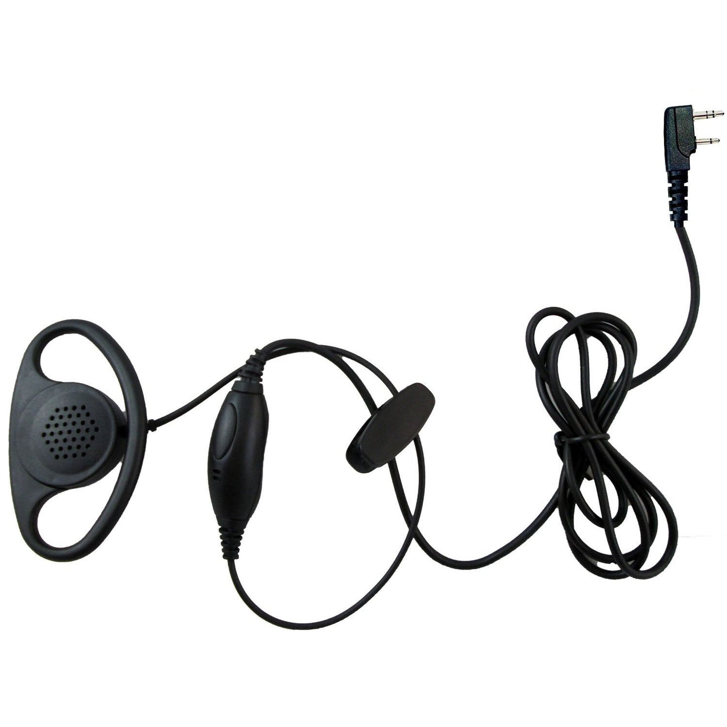 SRCommunications D Ring Shape earpiece with Push to Talk for Kenwood TK3160 TK2160 TK2170 TK2200 TK3360