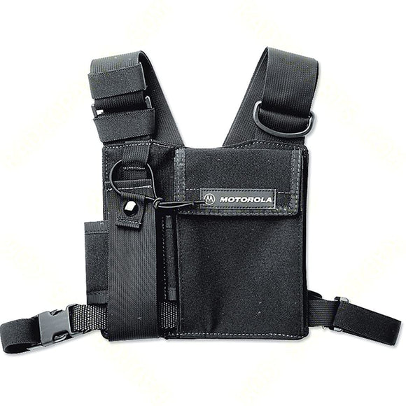 Motorola adjustable chest pack for portable radios HT750, HT125, MT850, MT8250, PR400, CT250, SP50, and CP200