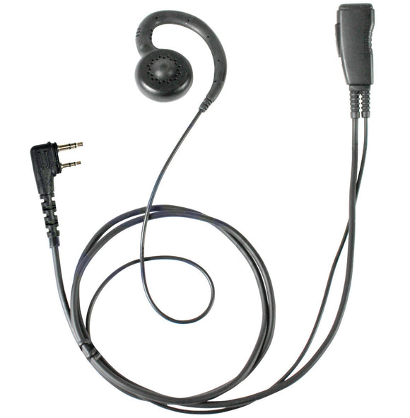 PRYME® 1-Wire Swivel Earhook Earpiece for ICOM IP100H Radio