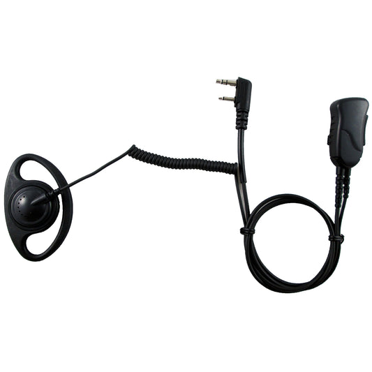 Pryme SPM-1201 Defender premium D ring headset with push talk for Kenwood 2 pin portable radios