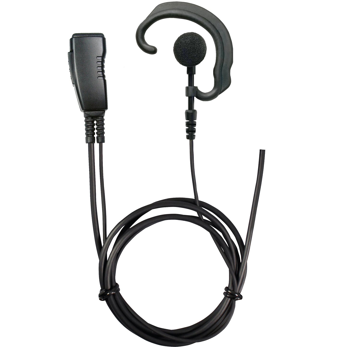 Pryme® LMC-1EH42 Responder Pro-Grade Lapel Mic w/Soft Earhook Earphone - Fits: Vertex 1-Pin Screws to Radios