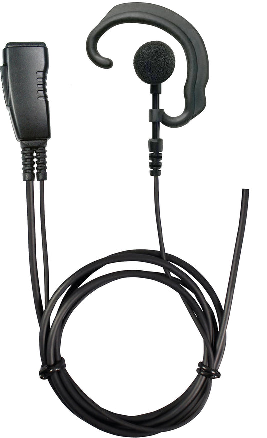 PrymeÃÂ® LMC-1EH42 Responder Pro-Grade Lapel Mic w/Soft Earhook Earphone - Fits: Vertex 1-Pin Screws to Radios