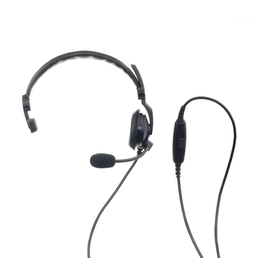 Kenwood KHS7A Light Weight Single Muff Headset with Boom Microphone