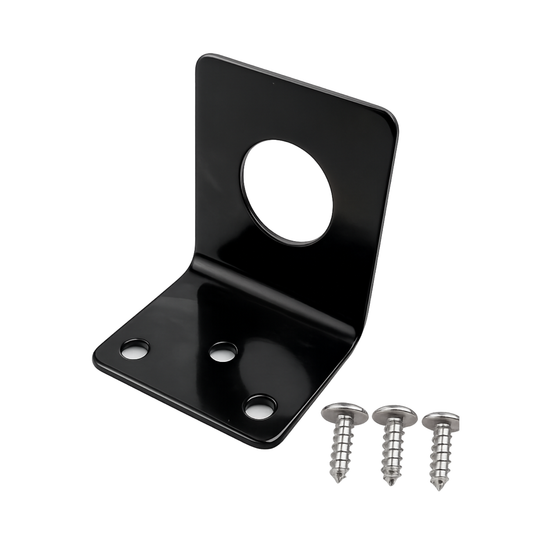 Opek AM-422B (BLACK) Black Stainless Steel NMO L-Bracket with 3/4-Inch Hole