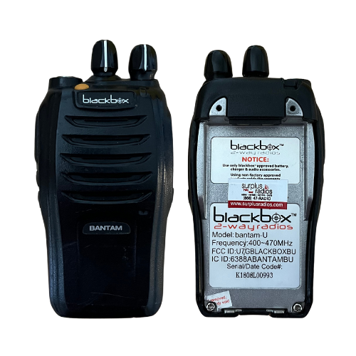 Used Blackbox Bantam-U UHF 16 Channel 400-470MHz 4W Compact Business Two-Way Radio