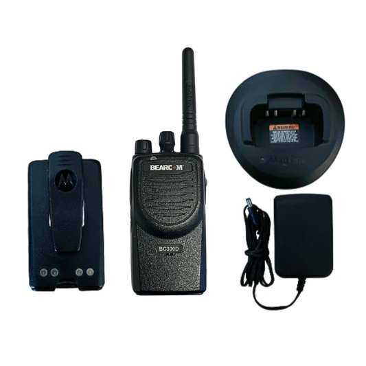 Used BearCom BC300D UHF 16-Channel 4W Digital DMR Two-Way Radio