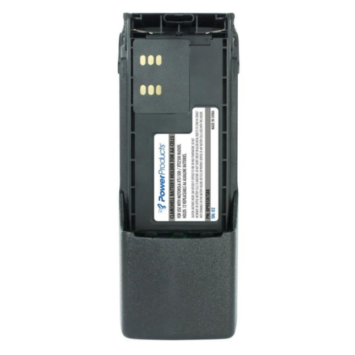 Power Products BP9858CSBK Alkaline Clamshell Battery Case with Belt Clip for Motorola Radios (Black)