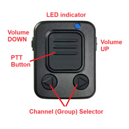 Pryme BT-PTT-Z SMART Wireless Bluetooth Push-to-Talk Switch for Zello