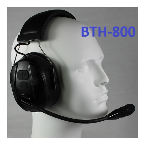 PRYME BTH-700/800/900-MAX PrymeMAX Wireless Dual Earmuff Headset with Noise-Canceling Boom Microphone