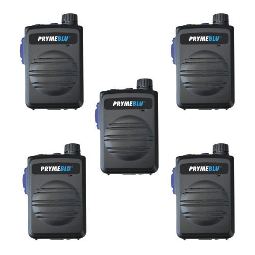 5 Pack of Pryme BTH-550-MAX Wireless Speaker Microphone with ROTARY Volume Control and Built-in Wireless PTT