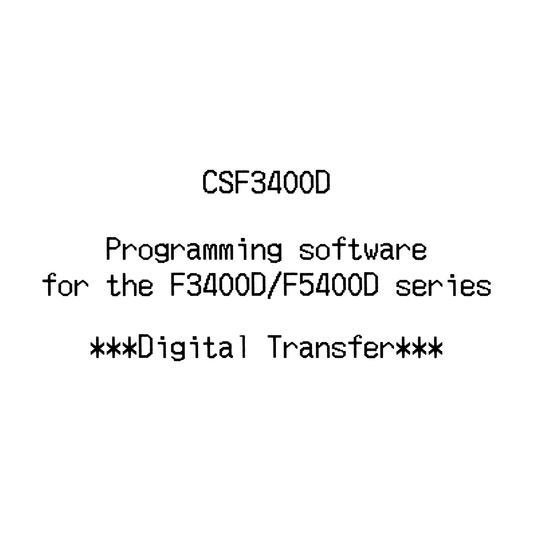 Icom CSF3400D CPS Programming Software for F3400D F4400D F5400D F6400D Radios