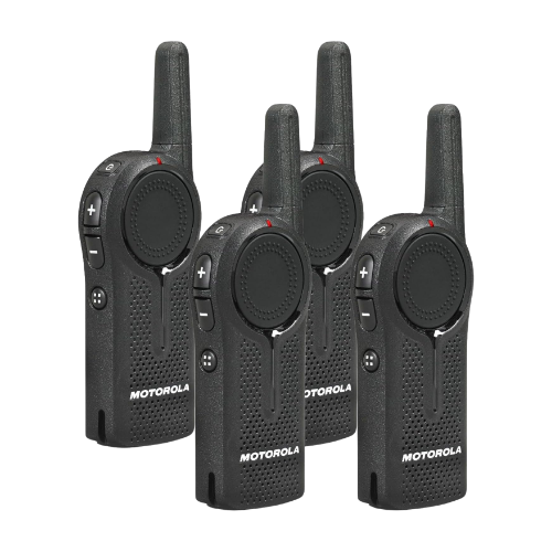 4 Pack of Motorola DLR1020 900MHz ISM Band 1 Watt 2 Channels License Free Digital Two-Way Radio