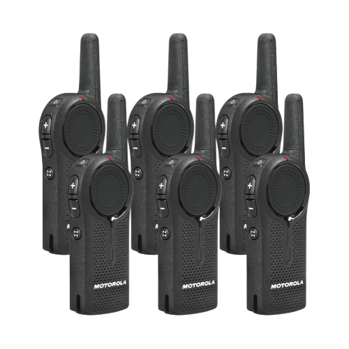 6 Pack of Motorola DLR1020 900MHz ISM Band 1 Watt 2 Channels License Free Digital Two-Way Radio